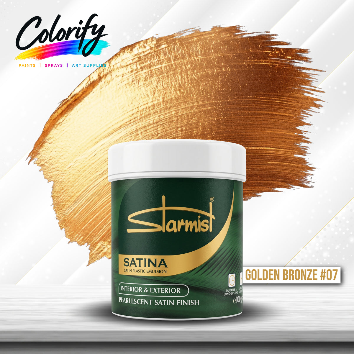 STARMIST Water Based Metallic Paints 100ml
