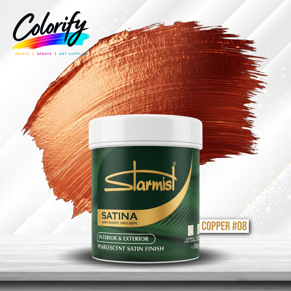 STARMIST Water Based Metallic Paints 100ml