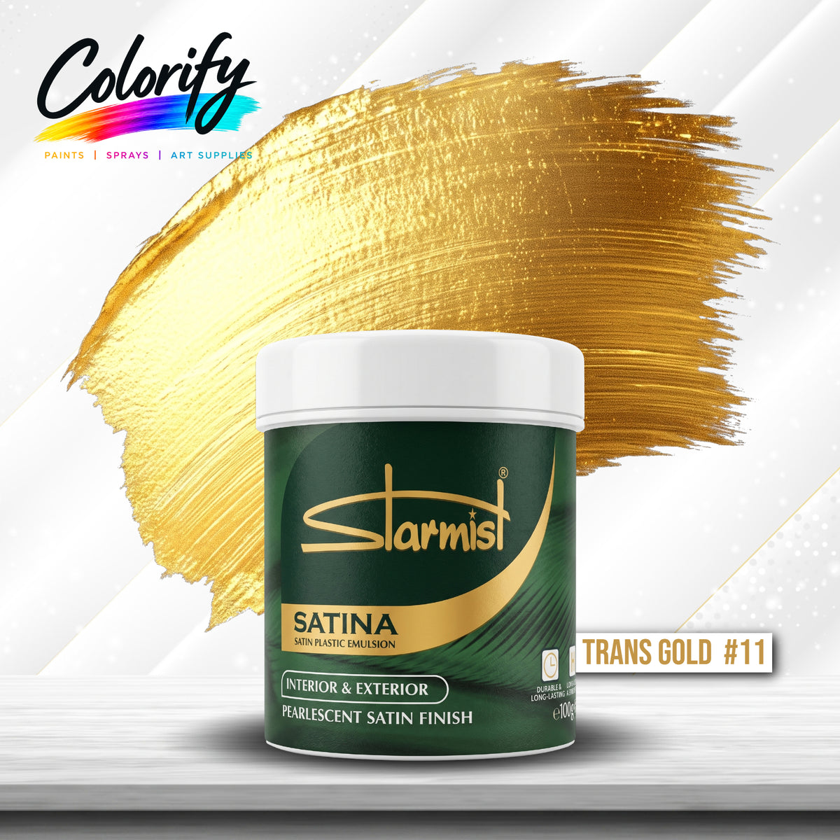 STARMIST Water Based Metallic Paints 100ml