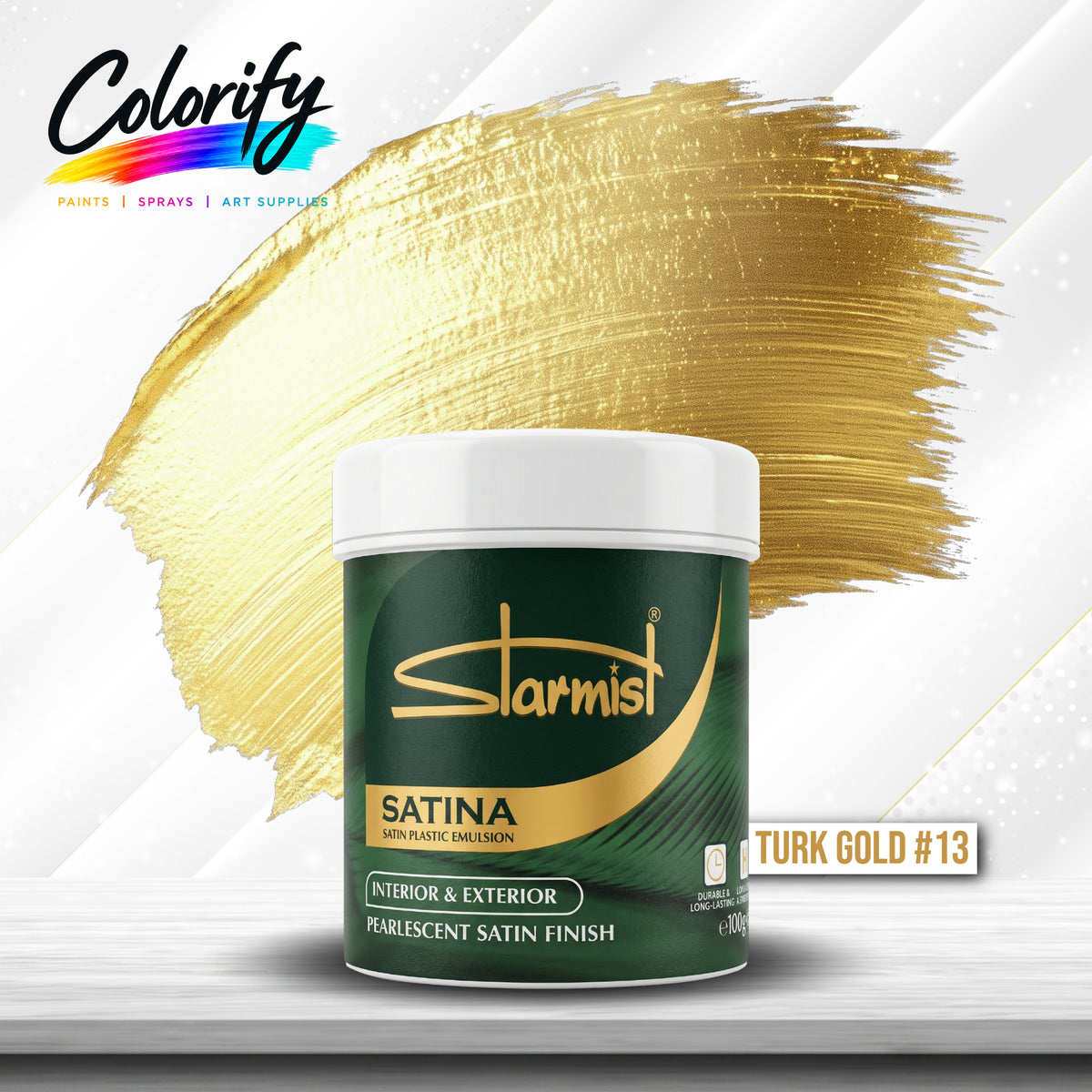 STARMIST Water Based Metallic Paints 100ml