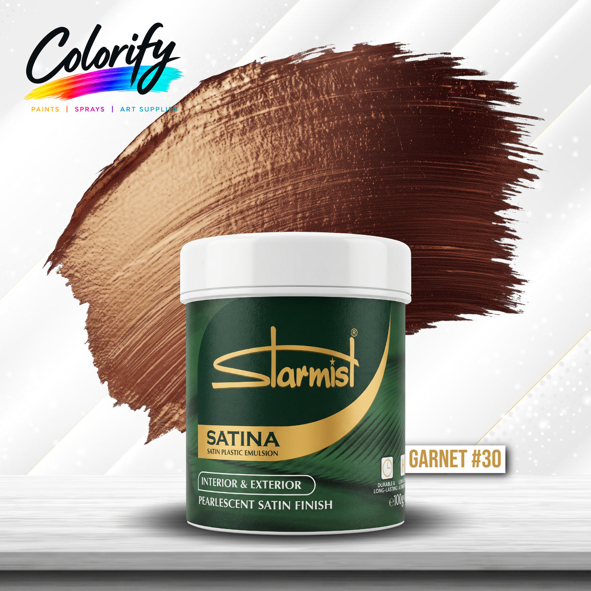 STARMIST Water Based Metallic Paints 100ml