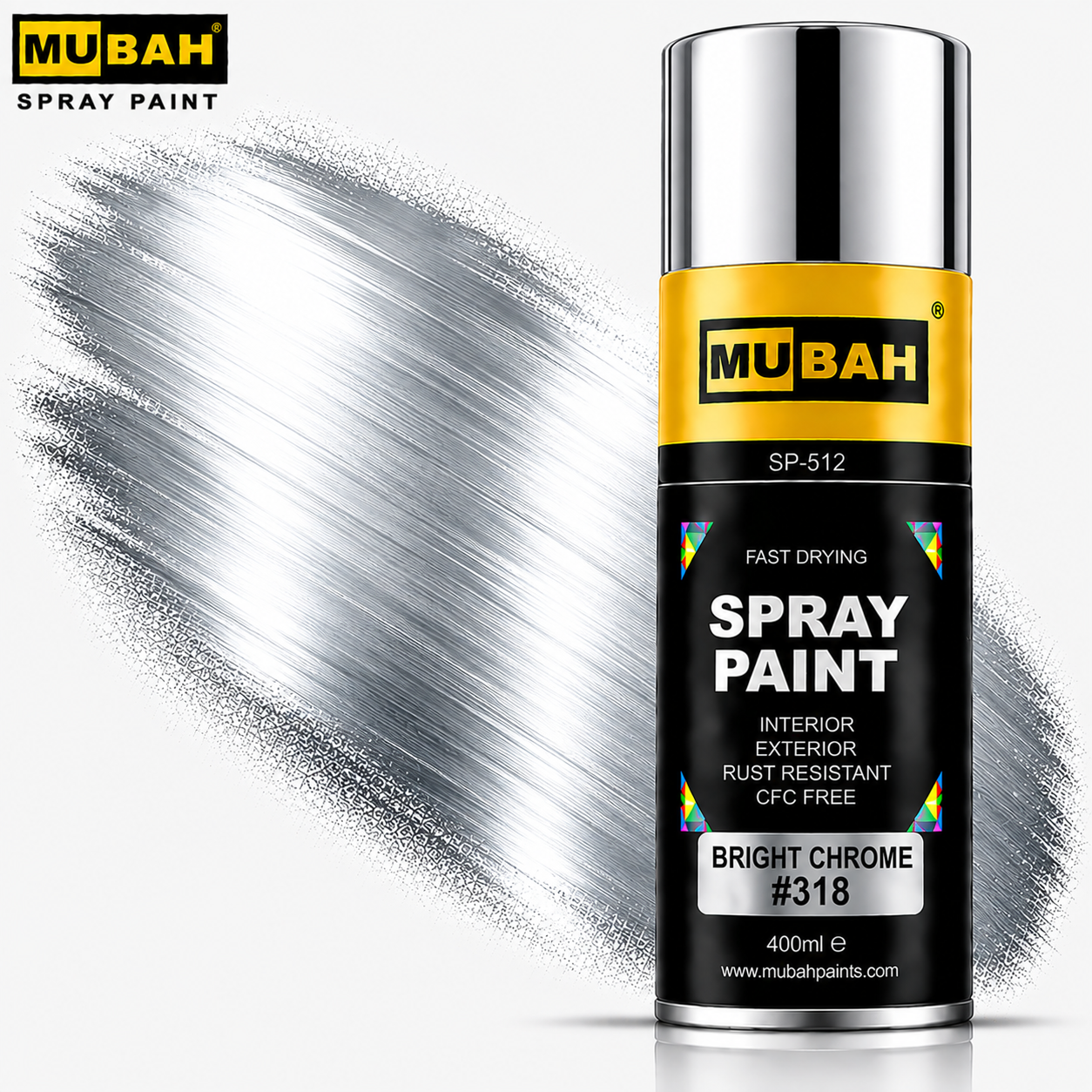 MUBAH Spray Paint 400ml – Fast Drying & Rust Resistant
