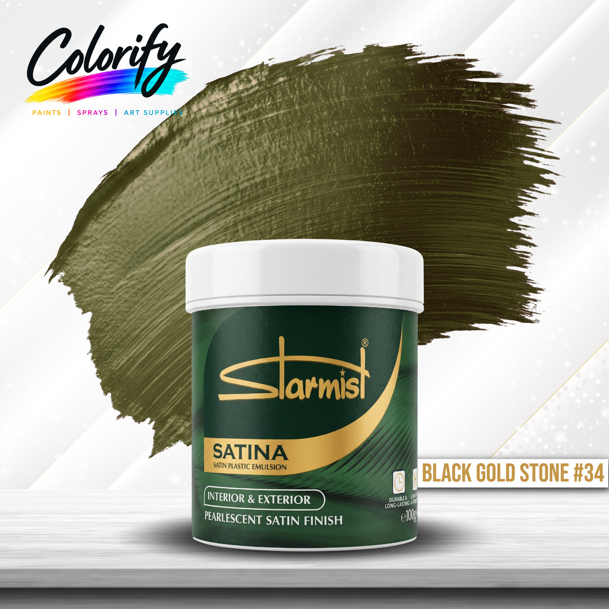 STARMIST Water Based Metallic Paints 100ml
