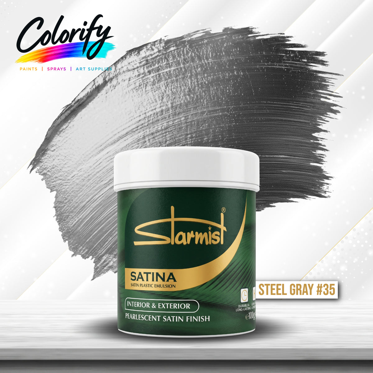 STARMIST Water Based Metallic Paints 100ml