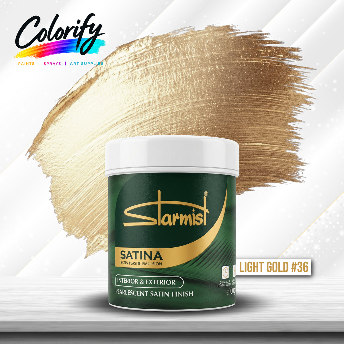 STARMIST Water Based Metallic Paints 100ml