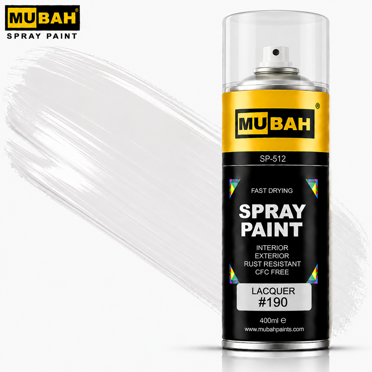 MUBAH Spray Paint 400ml – Fast Drying & Rust Resistant