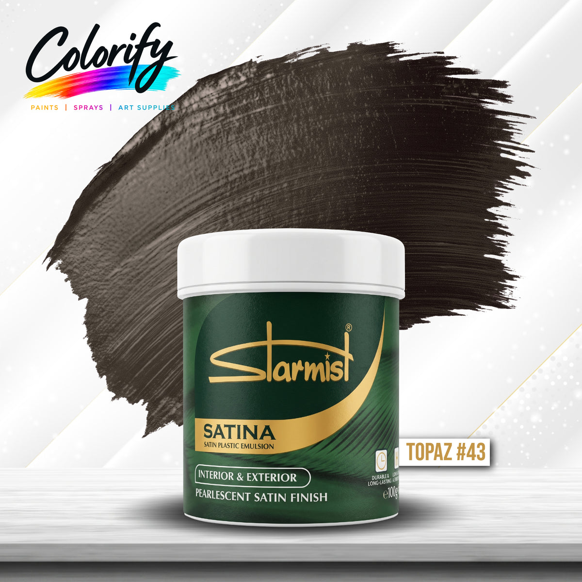 STARMIST Water Based Metallic Paints 100ml