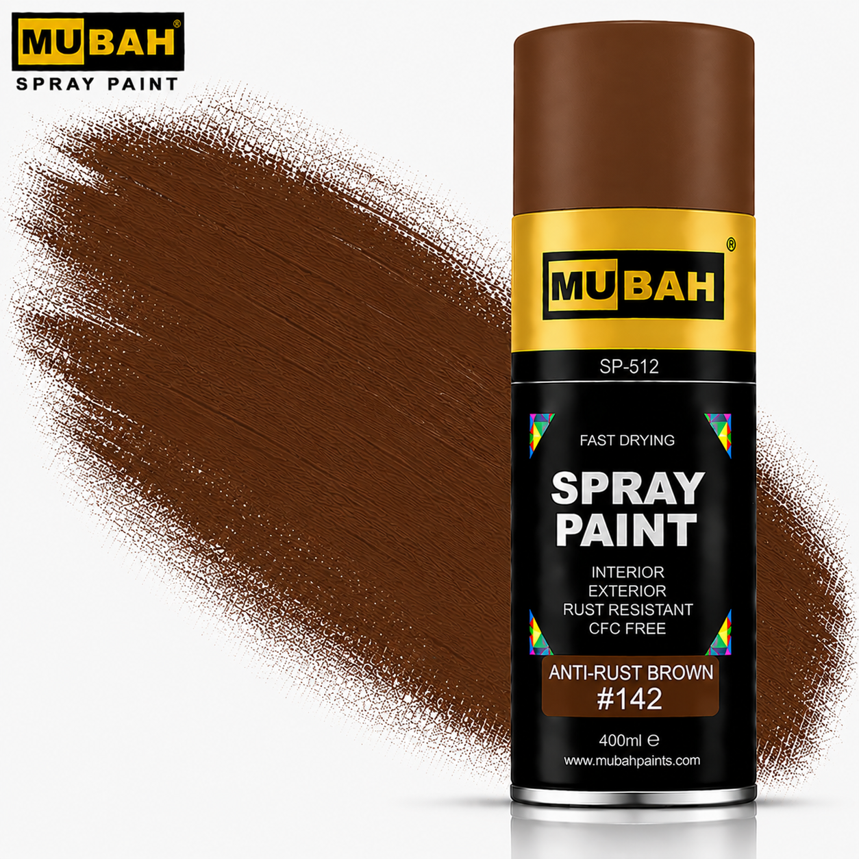 MUBAH Spray Paint 400ml – Fast Drying & Rust Resistant