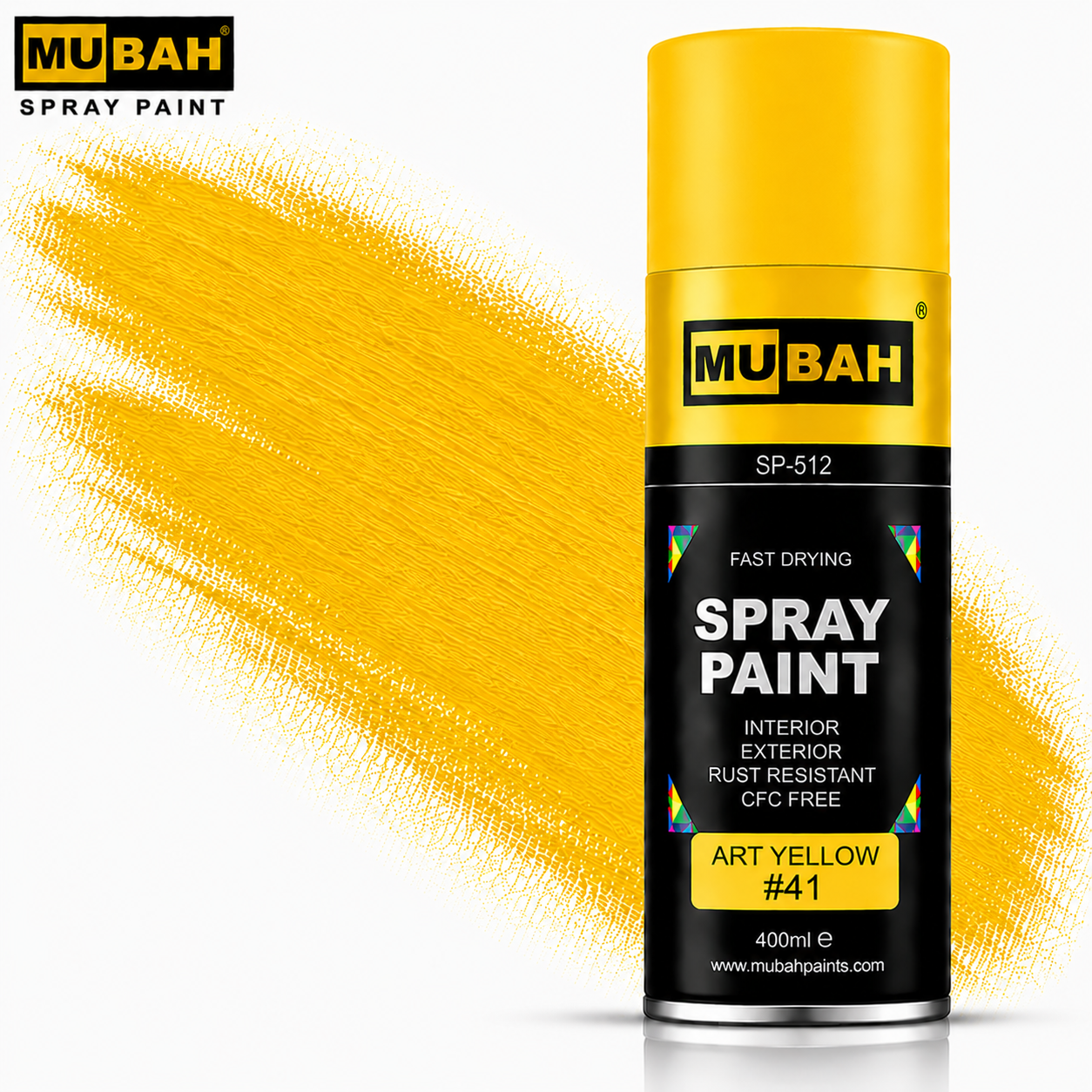 MUBAH Spray Paint 400ml – Fast Drying & Rust Resistant
