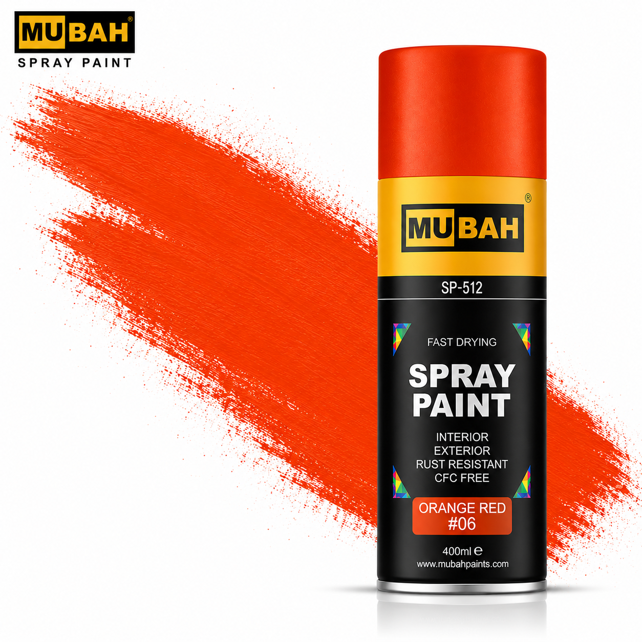 MUBAH Spray Paint 400ml – Fast Drying & Rust Resistant