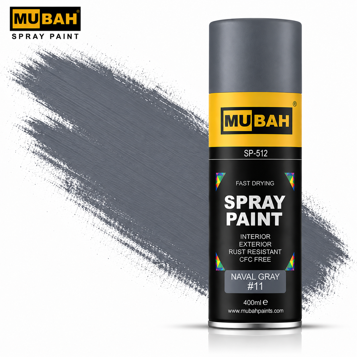 MUBAH Spray Paint 400ml – Fast Drying & Rust Resistant