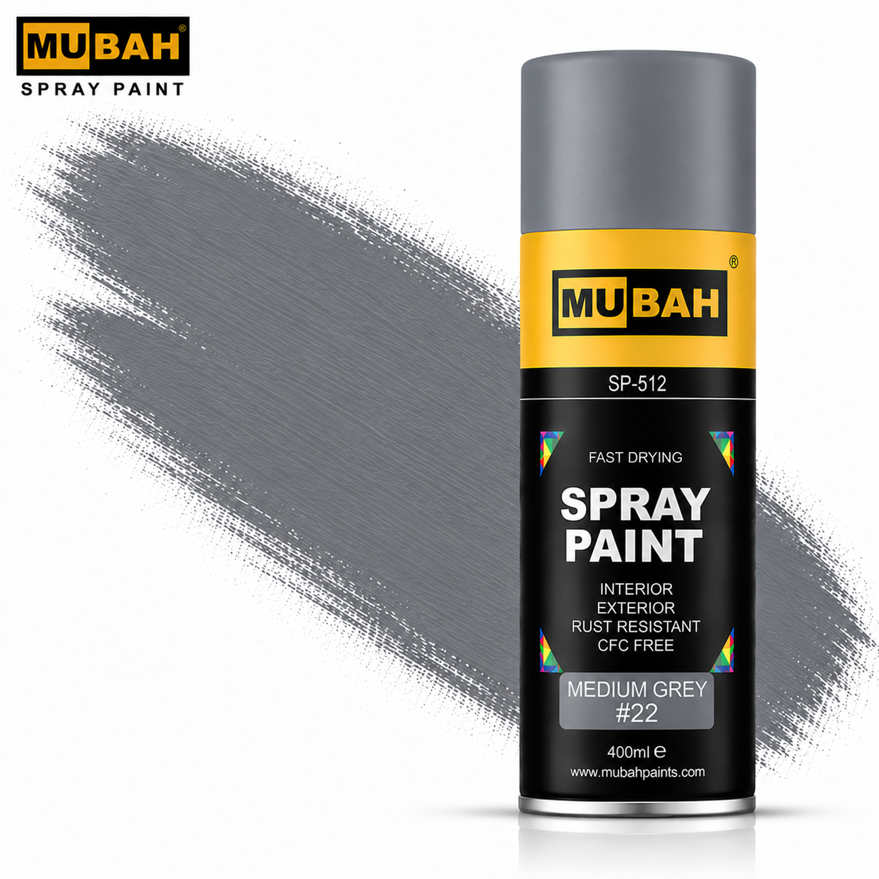 MUBAH Spray Paint 400ml – Fast Drying & Rust Resistant