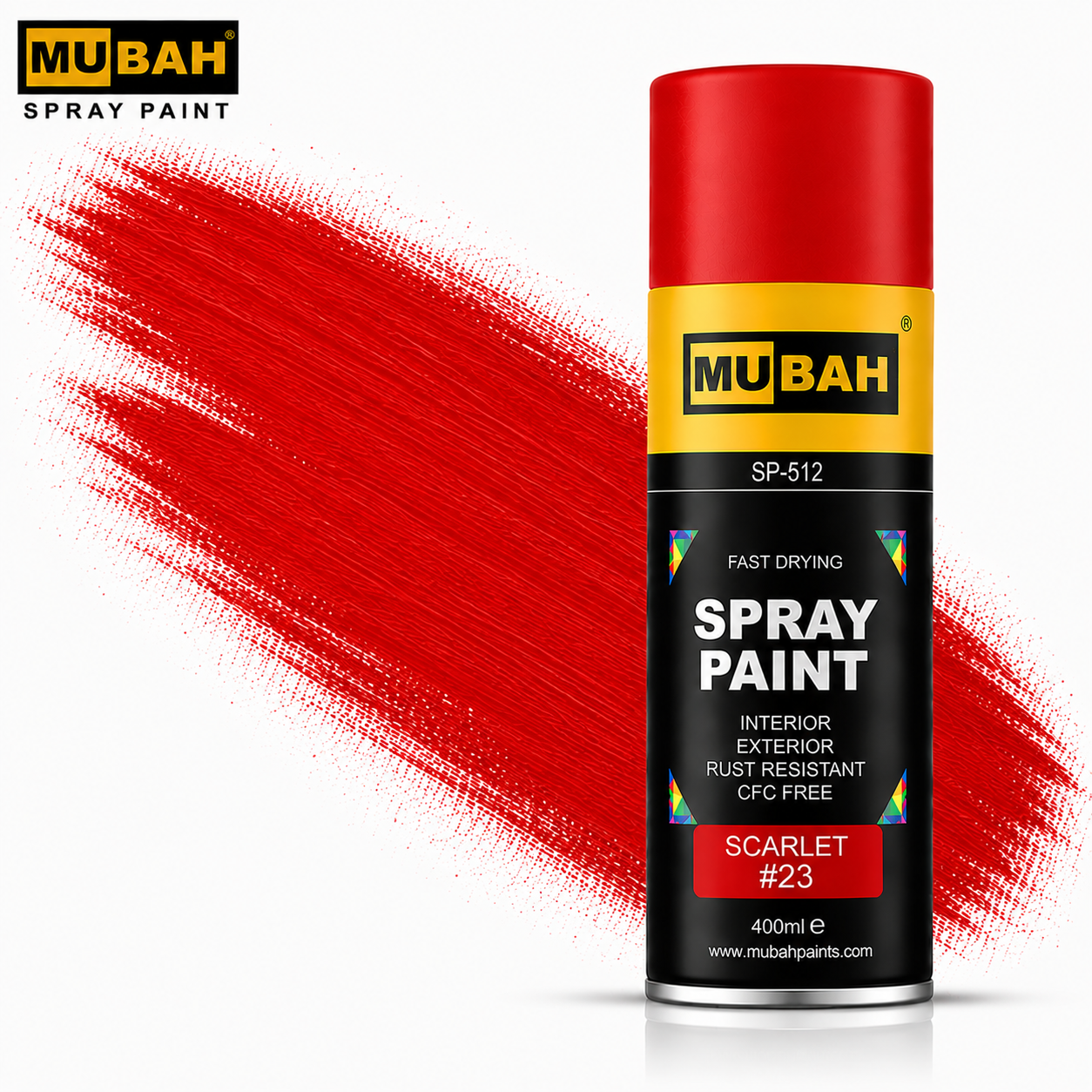 MUBAH Spray Paint 400ml – Fast Drying & Rust Resistant