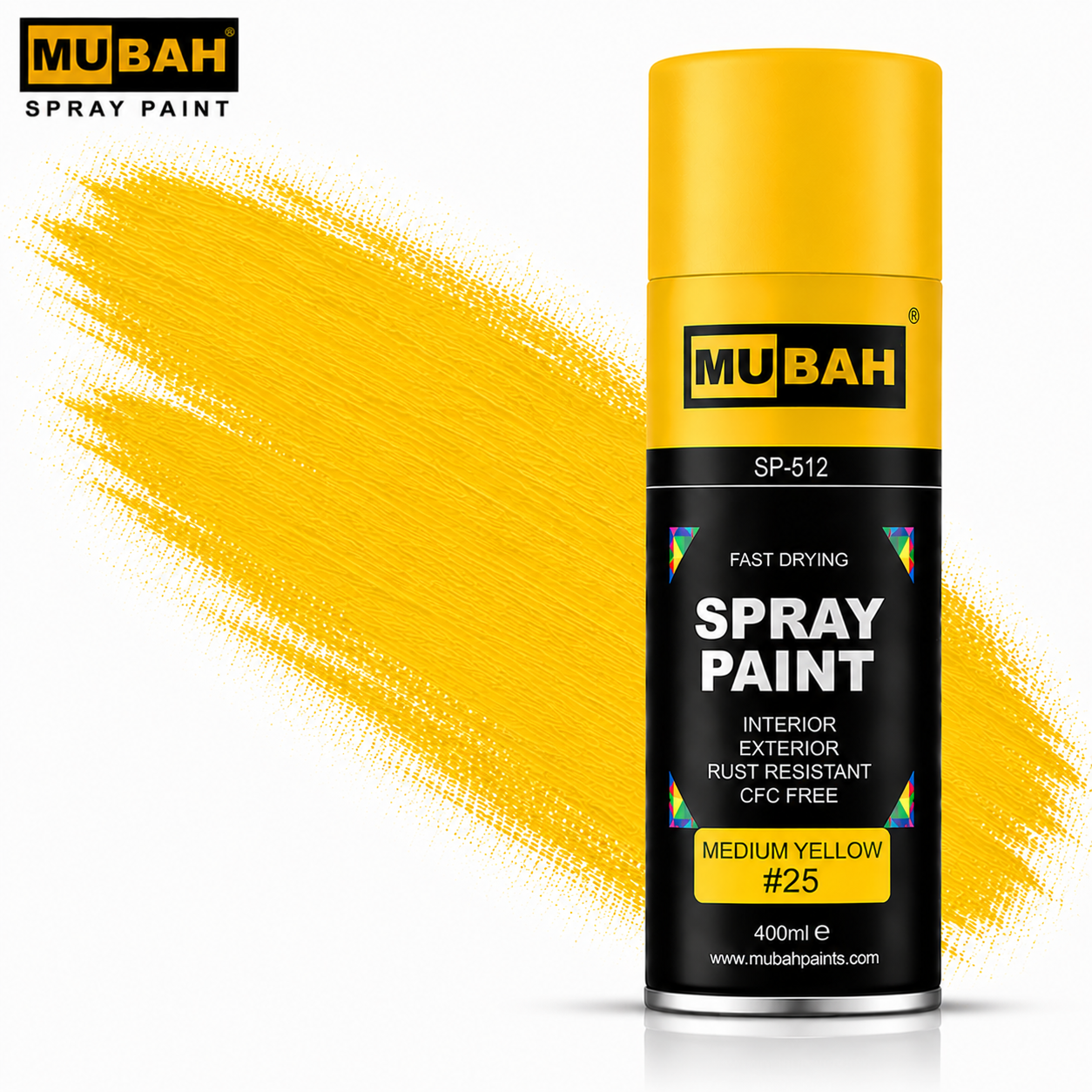 MUBAH Spray Paint 400ml – Fast Drying & Rust Resistant