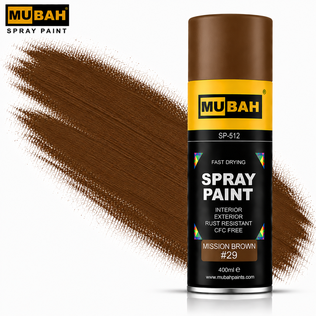 MUBAH Spray Paint 400ml – Fast Drying & Rust Resistant