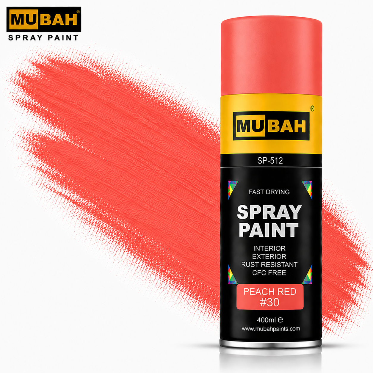 MUBAH Spray Paint 400ml – Fast Drying & Rust Resistant