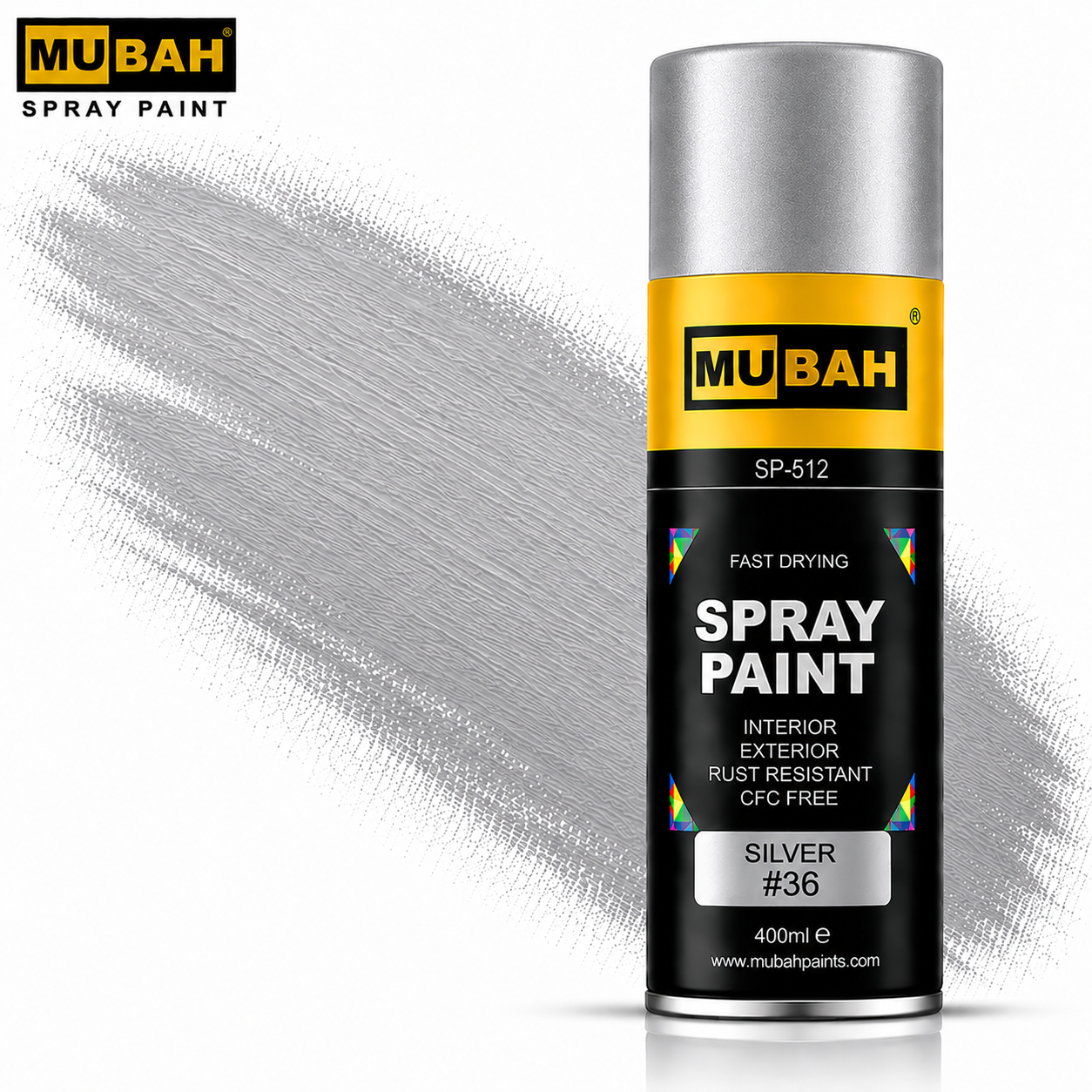 MUBAH Spray Paint 400ml – Fast Drying & Rust Resistant