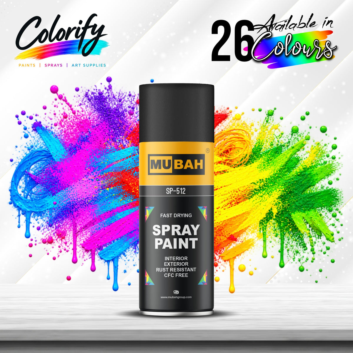 MUBAH Spray Paint 400ml – Pack of 6 main image