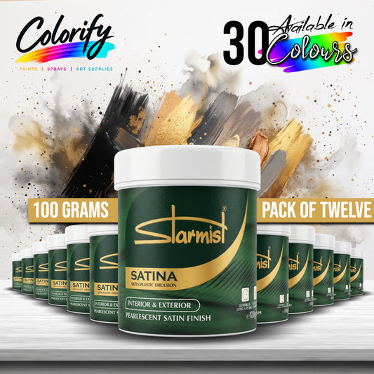 STARMIST Water Based Metallic Paints 100ml Pack of Twelve