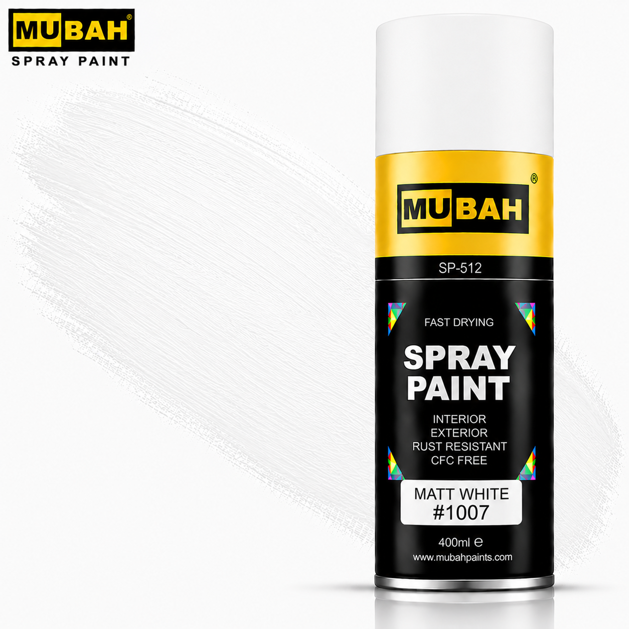 MUBAH Spray Paint 400ml – Fast Drying & Rust Resistant