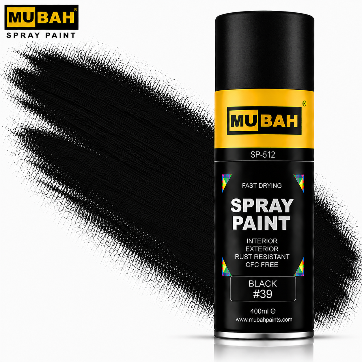 MUBAH Spray Paint 400ml – Fast Drying & Rust Resistant