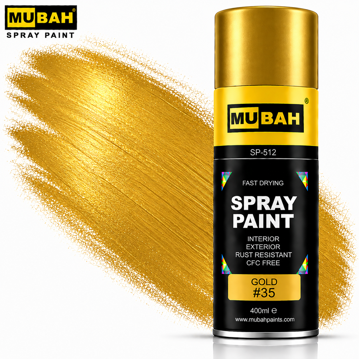 MUBAH Spray Paint 400ml – Fast Drying & Rust Resistant