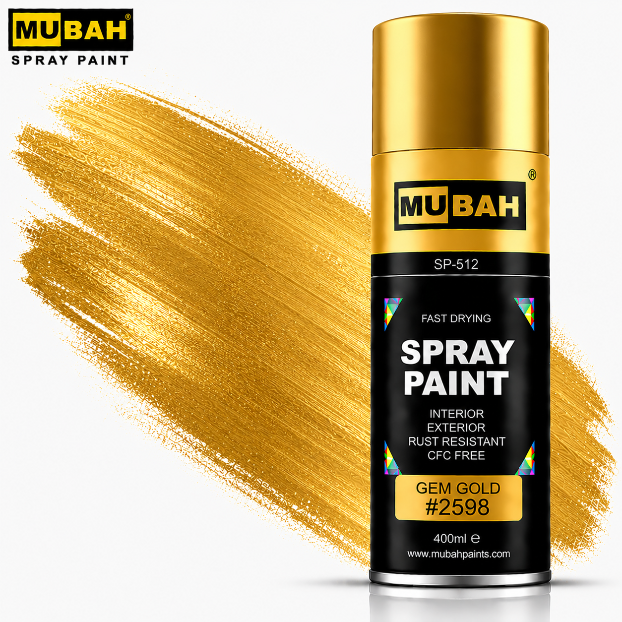 MUBAH Spray Paint 400ml – Fast Drying & Rust Resistant