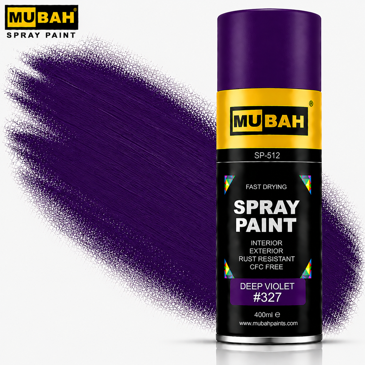 MUBAH Spray Paint 400ml – Fast Drying & Rust Resistant