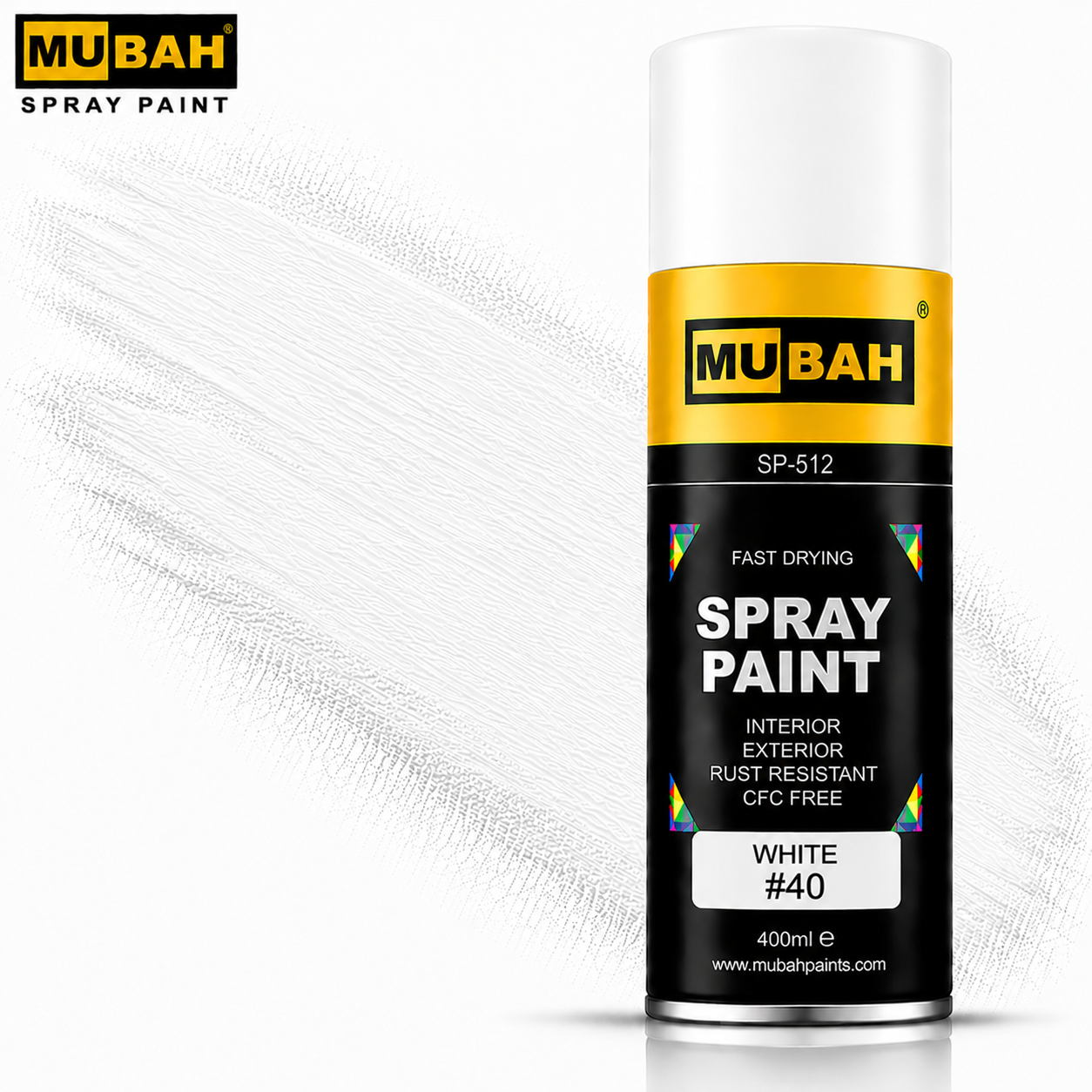 MUBAH Spray Paint 400ml – Fast Drying & Rust Resistant