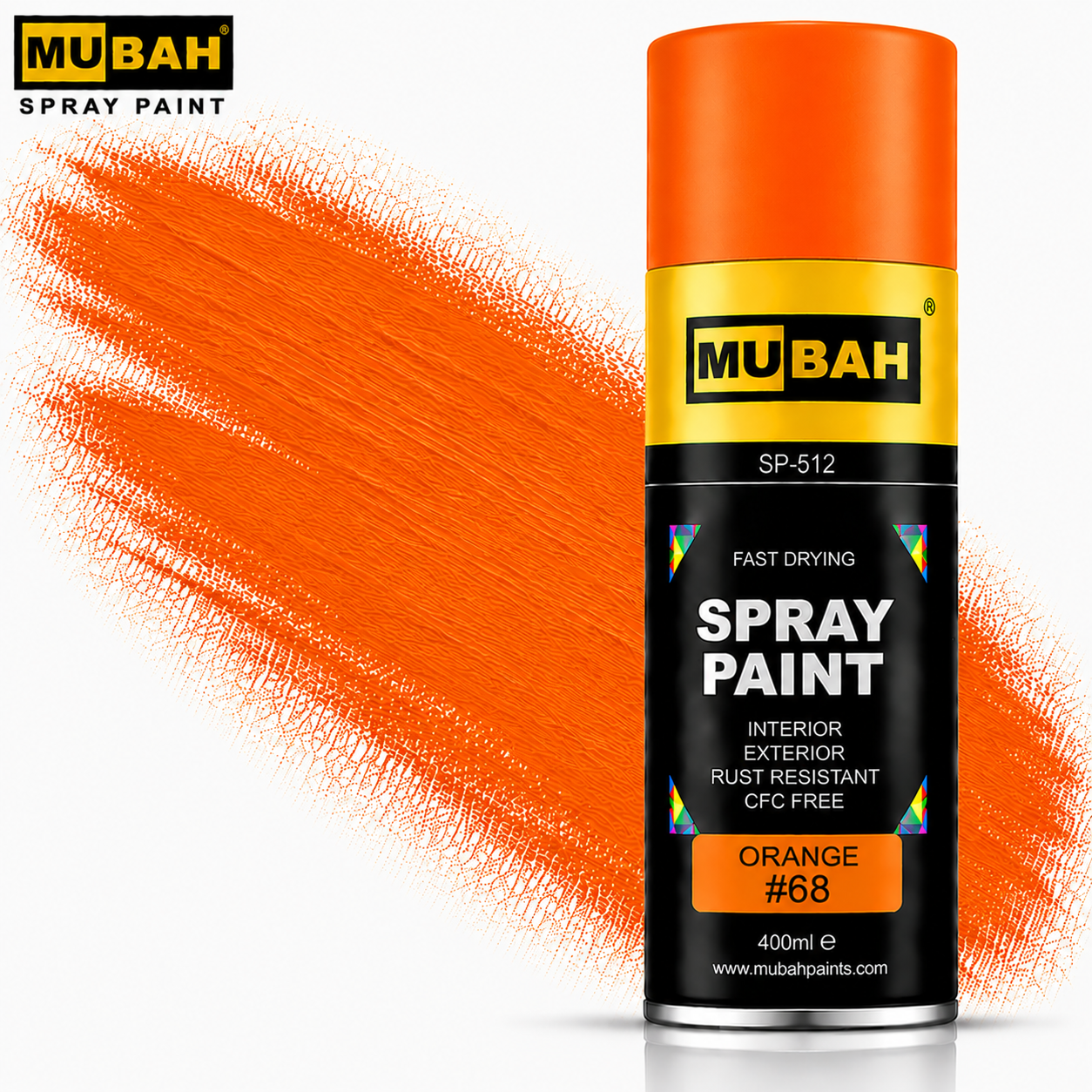 MUBAH Spray Paint 400ml – Fast Drying & Rust Resistant